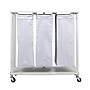 Household Essentials 3-Section Rolling Laundry Sorter with Lid, Polyester, White (HE1119)~#|#~A5C4224C-C86F-4D94-A446ECA1658F2A49_sc7