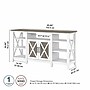 Bush Furniture Key West Console TV Stand, Screens up to 65", Shiplap Gray/Pure White (KWV160G2W-03)~#|#~A5ED5801-9830-4122-9E869D25A32C48C3_sc7