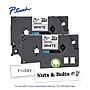 Brother P-touch TZe-241 Laminated Label Tape, 3/4" x 26.2', Black on White, 2/Pack (TZe2412PK)~#|#~A613F221-9FA3-4D14-809E252D46ACB63E_sc7