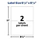 Avery TrueBlock Laser Shipping Labels, 5-1/2" x 8-1/2", White, 2 Labels/Sheet, 500 Sheets/Box (95900)~#|#~A616B512-1F17-4F96-A66969850116474A_sc7