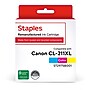 Staples Remanufactured CL-211XL Ink Cartridge Tri-Color High Yield Replacement for Canon CL-211XL~#|#~A6395AAF-4A97-47D7-9767A4170E4D07E5_sc7