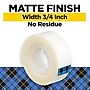 Scotch Invisible Clear Tape, 0.75" x 36 yds., 1" Core, 2 Rolls/Pack (813-2PK)~#|#~A63E6146-7C0B-43EF-85E05B52A1F740C0_sc7