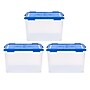 Iris 74 Quart Element Resistant Ultimate Clear Plastic Latching Storage Bin, Clear, 3/Pack (500142)~#|#~A643EA15-092A-4EF3-9A7DA3BC7EF92B86_sc7