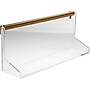 Russell+Hazel 5.25" x 12.5" Pegboard Shelf, Clear/Gold (69146)~#|#~A66564F7-0F36-418D-9C420721C4976228_sc7