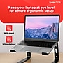 Staples TECH Aluminum Laptop Stand, Black, 11" x 10", Ergonomic Cooling Riser for Notebook/MacBook/PC~#|#~A6697EEA-6241-4F34-BEF4ADE2BF259DDE_sc7