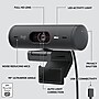 Logitech Brio 500 HD 1080p Webcam, 4 Megapixels, Graphite (960-001493)~#|#~A6B43561-4B12-4AAB-8277512DAFA3A8E7_sc7
