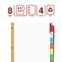 Staples Write-On Dividers, 8-Tab, Assorted Color s, 4/Pack (13511/23179)~#|#~A6F7BAD3-6FFC-4C45-BED2FDD9F6BD27BA_sc7
