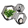 Mind Reader 3-Shelf Metal Honeycomb Hexagon Floating Shelves, Black, 3/Set (WALL3PC-BLK)~#|#~A7094B3F-A824-478F-85F78ADDE1EC5E70_sc7