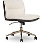 Elle Decor Ariana Criss Cross Armless Ergonomic Fabric Swivel Computer and Desk Chair, Cream (60121-CRM)~#|#~A71F344E-1C73-42FA-90FE4D37A976147A_sc7