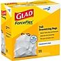 Glad ForceFlex Tall 13 Gallon Drawstring Commercial Trash Bag, Low Density, 0.6 mil, White, 100 Total Bags (78374)~#|#~A793170B-05C5-421B-83C81235E7977048_sc7