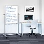 Luxor Double Sided Magnetic Porcelain Mobile Dry-Erase Whiteboard Easel, Aluminum Frame, 30"W x 40"H (DEMW001)~#|#~A79E89E4-15D5-4C20-8684542EB7B1F888_sc7