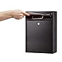 AdirOffice Steel Large Wall Mounted Drop Box Interoffice Mailbox, Key Lock, Black (631-04-BLK-PKG)~#|#~A7A278EB-0E6C-46EA-BD5AC65974D1882D_sc7