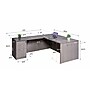Boss Office Products 66"W L-Shaped Executive Corner Desk with Box/Box/File Storage Pedestal, Driftwood (GROUPA20-DW)~#|#~A7AD42B7-D299-44DA-A1BBF9B60009DD85_sc7