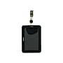 Staples Rubberized ID Badge Holder, Black, Durable Vertical Name Badge Sleeve for Work IDs, Access Cards & Credentials~#|#~9295B5E9-2879-483C-A588E1E5BFAEA60B_sc7