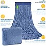 BISON LIFE Kleen Handler Blend String Wet Mop Head, 20 oz., Blue, 24/Pack (BPES-LEM-BD-BL-20-1-24A)~#|#~A7F4F55B-5AB3-4C1F-93284359ED47DB2F_sc7