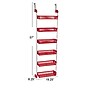 Household Essentials OTD 6-Shelf Hanging Storage Rack, 57" x 19.25" x 6.25", Red (2153-1) ~#|#~A8101D2A-A001-4A07-A60697B18F34E762_sc7