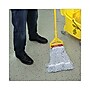 Boardwalk® Mop Head, Floor Finish, Wide, Rayon/polyester, Large, White/blue, 12/carton~#|#~A8316764-25EB-4161-A8F686494C992475_sc7