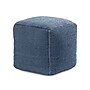 Anji Mountain Madison Ivory Sailor Blue Fabric Square Pouf Ottoman (AMBPF102-1818)~#|#~A84083E6-ECED-4518-AAF773E8E5063E2C_sc7