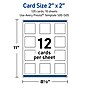 Avery Square Integrated Cards, Matte White, 100/Pack (19479370823)~#|#~A844E2C8-6217-4A75-845B24FABEB412E5_sc7