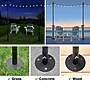 Excello Global Products Bistro Pole for String Lights, Black, 2/Pack (EGP-HD-0359)~#|#~A8638A02-53A4-4A28-AF47A5DAA1A9627B_sc7
