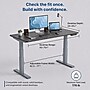 Uncaged Ergonomics Rise Up 3-stage Dual Motor Electric Standing Desk Frame, Gray, Desktop Not Included (RUG)~#|#~A878B5D0-1EB2-4BFD-AF6AC914098D0C92_sc7