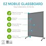 Ghent EZ Magnetic Glass Mobile Dry-Erase Whiteboard, Aluminum Frame, 75"H x 50"W, Smoke (EZ1MA7550SK)~#|#~A89A41A0-4B62-4624-AFB0EE0FCE369AC4_sc7