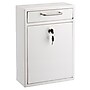 AdirOffice Steel Large Wall Mounted Drop Box Interoffice Mailbox, Key Lock, White (631-04-WHI)~#|#~A8A74199-7F11-4F03-A1726215111ECDA2_sc7