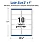 Avery Laser/Inkjet Rectangle Multipurpose Labels, 2" x 4", White, 100/Pack (S00DMZ)~#|#~A8B892A6-7F02-4F96-82128FC63A9E1584_sc7