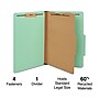 Staples 60% Recycled Pressboard Classification Folder, 1-Divider, 1.75" Expansion, Legal Size, Light Green, 20/Box~#|#~A8F72F90-C19F-4704-BC144142F3309767_sc7