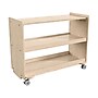 Flash Furniture Bright Beginnings Mobile 2-Section Storage Cart, 24.5"H x 31.5"W x 13"D, Brown (MK-KE24107-GG)~#|#~A90AA8C0-7061-437F-A26F72BACC55DDB7_sc7