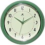 Infinity Instruments Round Retro Green Wall Clock, Aluminum, 12" (10940GR-12)~#|#~A919EAF0-E237-492C-8506E93A1DABC546_sc7