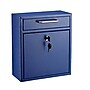 AdirOffice Steel Indoor/Outdoor Interoffice Drop Box Mailbox, Medium, Blue (631-05-BLU-PKG)~#|#~A91AC11F-23CC-48C4-902C45EFDA1AA016_sc7
