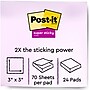 Post-it Recycled Super Sticky Notes, 3" x 3", Wanderlust Pastels Collection, 70 Sheet/Pad, 24 Pads/Pack (65424NHCP)~#|#~A92555C4-FFC0-4ACD-9F614341AE7148E2_sc7