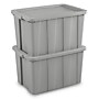 Sterilite 30 Gallon Tuff1 Tote with Snap-on Lid, Plastic, Cement, 4/Carton (16796A04)~#|#~A92CBA12-AAAF-451F-99DC23318157D7DA_sc7