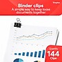Staples Binder Clips, Small Size, 0.38" Capacity, Black, 144 Pack – Compact Clips for Documents, Notes & Office Use~#|#~A936BDA5-F874-4221-A4FE8914A69503FF_sc7