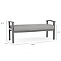 Lesro Amherst Wood 2-Seat Bench, Chambray Light Navy (AW2001.WRW-01CHLN)~#|#~A9390C4A-5A48-4301-8B453DE08F368DCE_sc7