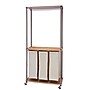 Household Essentials 3-Section Rolling Laundry Sorter with Lid, Steel, Ashwood (7051-1)~#|#~A946A72E-210A-4241-9B5E6054ECB8FA7F_sc7