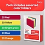 Staples Colored File Folders, Letter Size, 3‑Tab Top‑Tab Design, Durable 10.5‑Point Paper Stock, 100/Pack~#|#~A9613D6C-BE62-40D6-8C7FD751D4767FA9_sc7