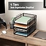 Mind Reader Metal Front Loading Stackable Letter Tray, Letter/Legal Size, Black (BSTACK4-PNK)~#|#~A9A5497C-1036-482E-A205EF48635B9749_sc7