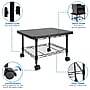 Mount-It! 2-Shelf Laminate/Steel Mobile Printer Stand with Dual Wheel Casters, Black (MI-7857)~#|#~A9A9A163-6314-470C-B612FFEACB468EEB_sc7