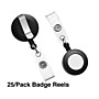 Staples Badge Reels, 30" Retractable Cord Length, Vinyl/Metal, Black, 25/Pack (18913/3748022)~#|#~A9C2C489-224F-4FEE-9BF9B84962548D70_sc7