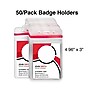 Staples Vertical Sealable ID Badge Holders, 5" x 3", Vinyl, Clear, 50/Pack (51923)~#|#~A9CF2C83-62D1-42A2-ADA79E11B637BF3D_sc7