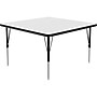 Correll Square Activity Table, 36" x 36", Height-Adjustable, Frosty White/Black (A3636DE-SQ-80)~#|#~A9E14D93-A21F-46BA-90AFD0E2BA1D3FB5_sc7