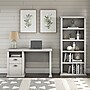 Bush Furniture Yorktown 50" Computer Desk with 5-Shelf Bookcase, Linen White Oak (YRK010LW)~#|#~AA3A20FE-7FB2-476C-993B3289B53669C0_sc7