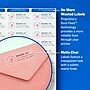 Avery Easy Peel Inkjet Return Address Labels, 2/3" x 1-3/4", Clear, 600 Labels/Pack (18695)~#|#~AA483BED-3A80-4009-9048E021EF6C6DEA_sc7