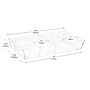 Mind Reader Acrylic 4-Compartment Snack Organizer Tray, Clear (SNACKBEVT-CLR)~#|#~AA7BBF9D-92D3-4414-A2CAAF5D1A172A22_sc7