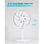 Black & Decker 12" Oscillating Desk Fan, 3-Speed, White (BFDTD12VW)~#|#~AA8E3B5A-E38B-4534-9EB1FCCA688AA847_sc7