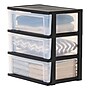 Iris Stackable Wide Chest, 3 Drawer, Black, 2/Pack (380026)~#|#~AAAAC047-CFEC-4EF2-9FB91F4A3C428FDA_sc7