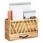 Mind Reader 3-Compartment Wood Desk Organizer, Brown (DESKMEMO-BRN)~#|#~AAD5FA58-3273-48E0-960A1B991AA43AAC_sc7