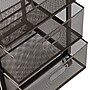 Mind Reader 3-Shelf Drawer Mobile Organizer Cart with Wheels, Black (3TMESHC-BLK)~#|#~AB0CFE37-D43D-4097-B8062E4CE366B10B_sc7